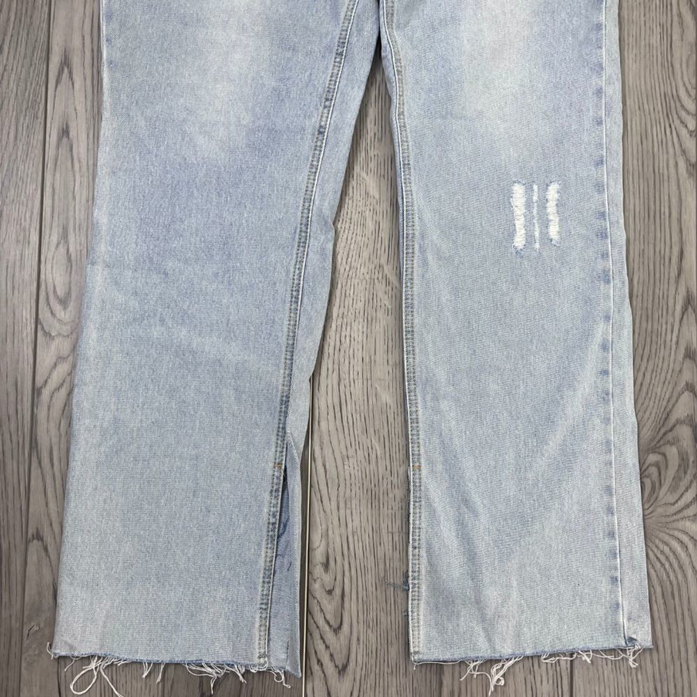 Avec Les Filles Size 31 Cotton Straight Leg Distressed High Rise Denim NEW Jeans - Picture 4 of 15